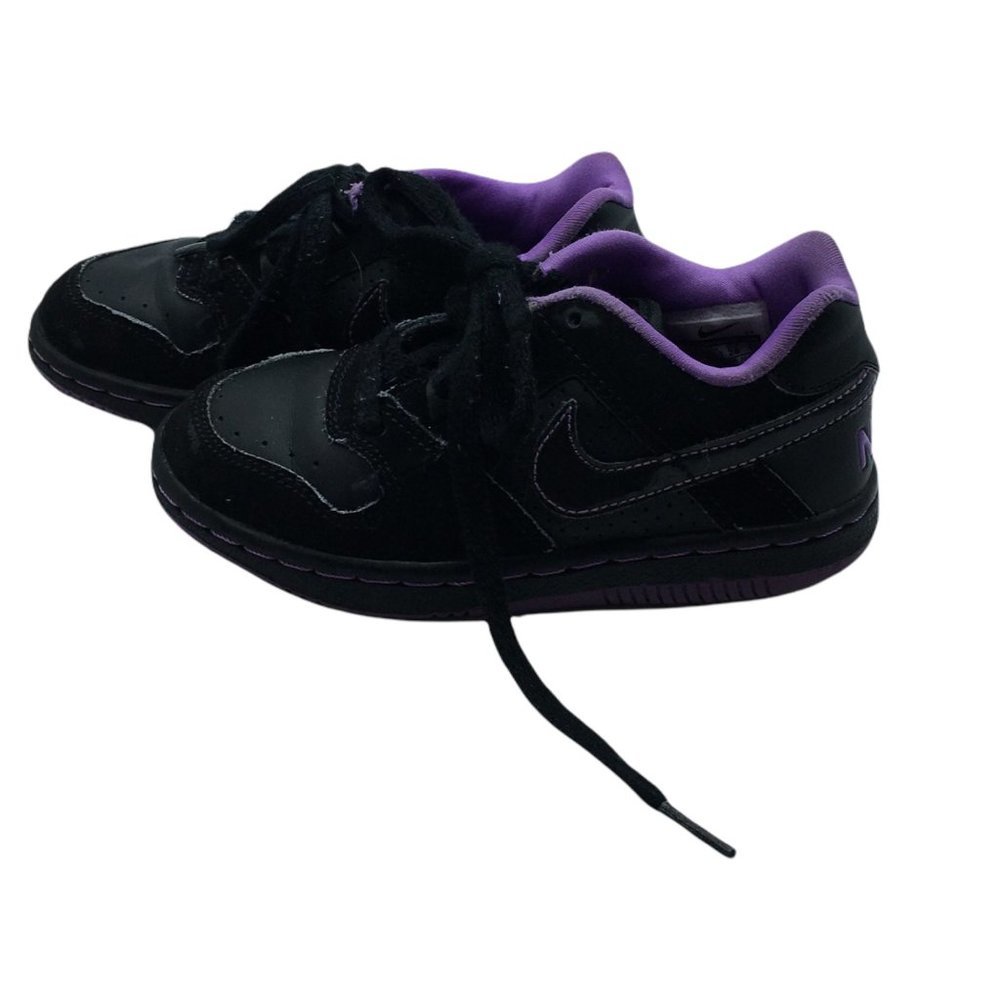Nike Kids Size 11 Athletic Black Purple Lace-Up Style#325260 Sneakers